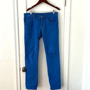Gucci Distressed Cobalt Blue Jeans Euro size 48 / US 32”